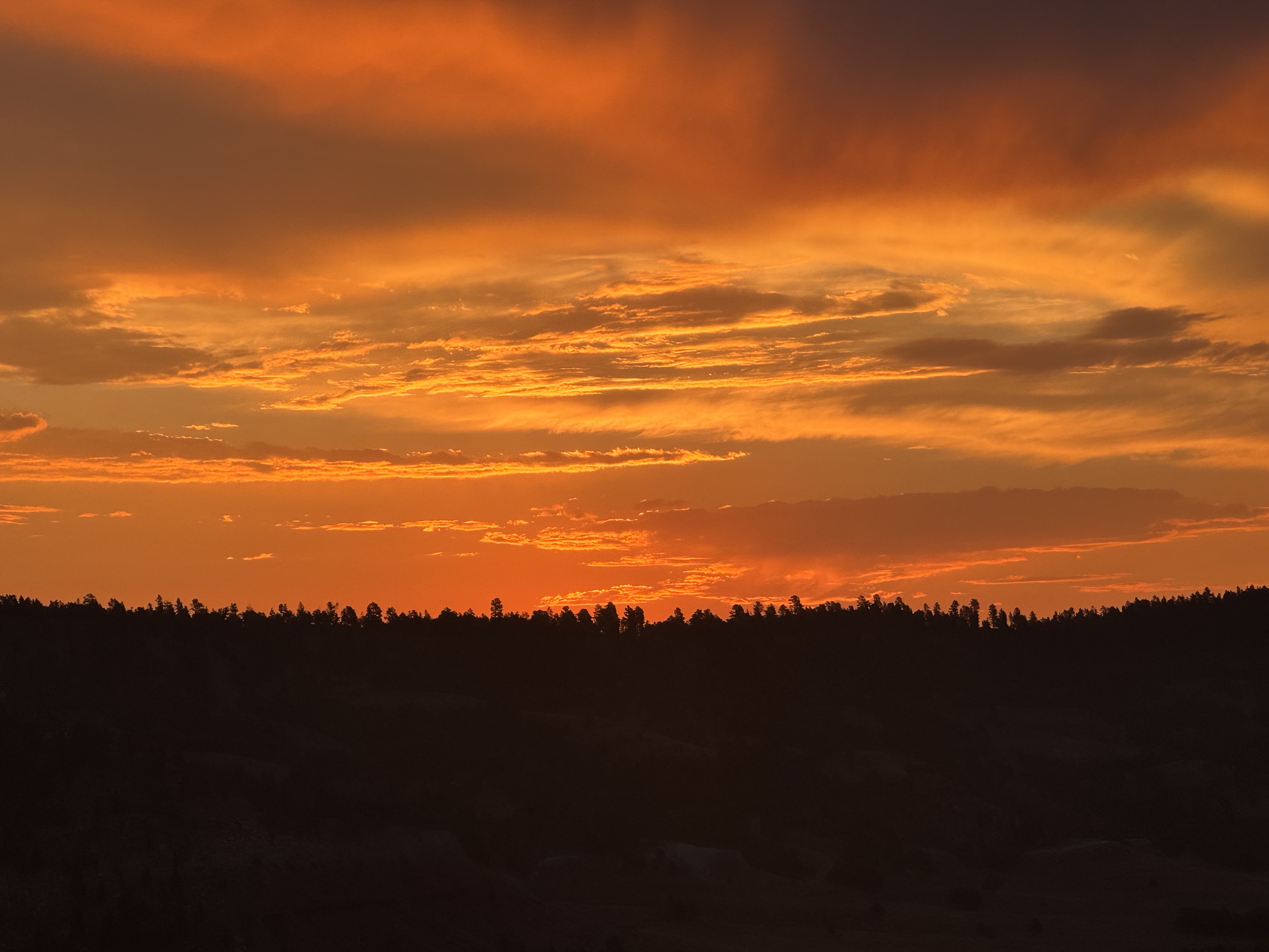 Sunset over the Northern Black Hills, near 2111 Vantage Circle
