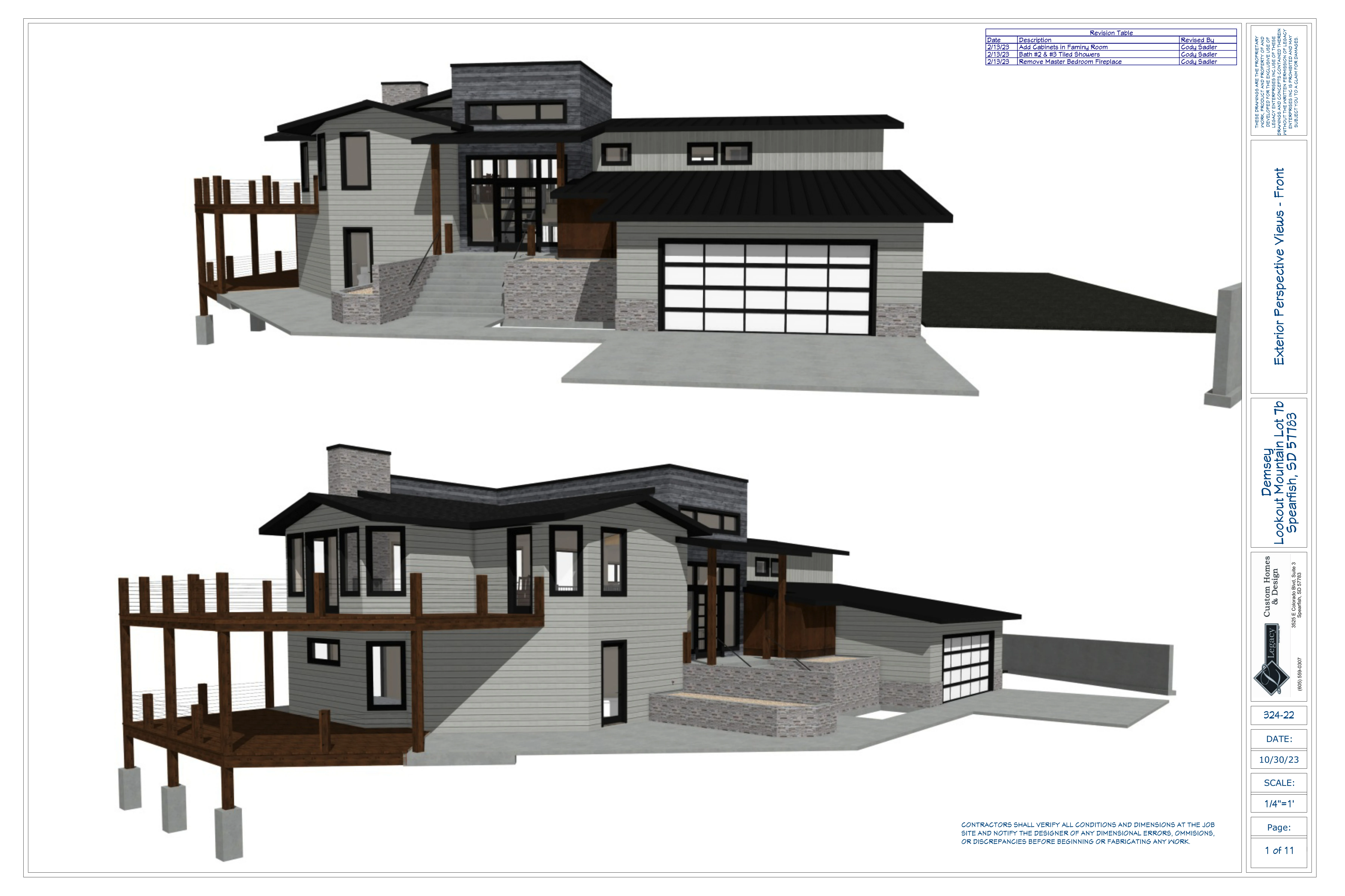 Exterior perspective, front