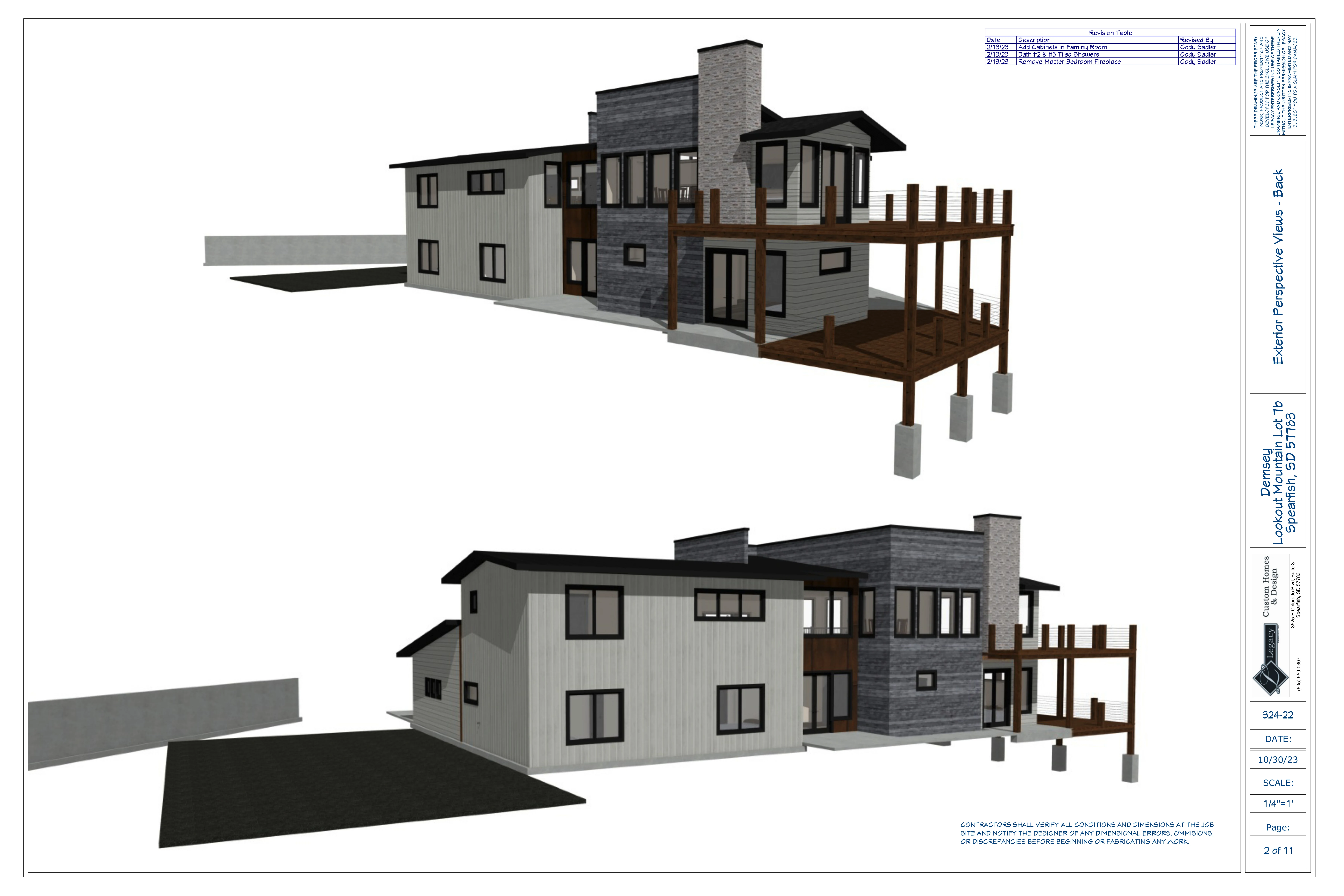 Exterior perspective, back