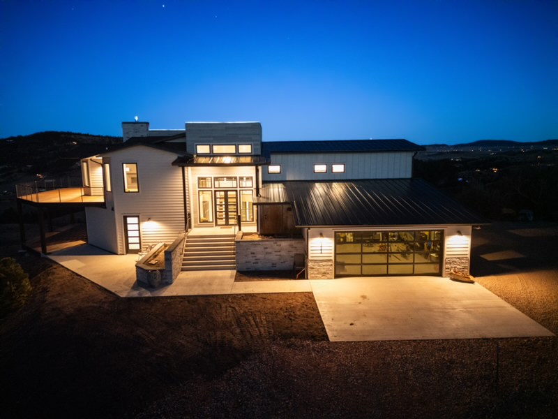 Front entrance at night